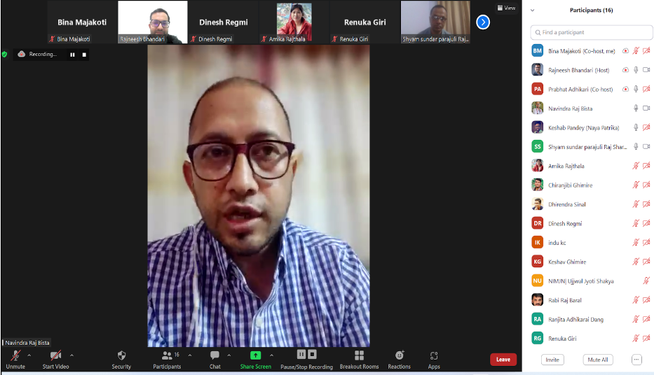 NIMJN Talk: Dengue Outbreak in Nepal