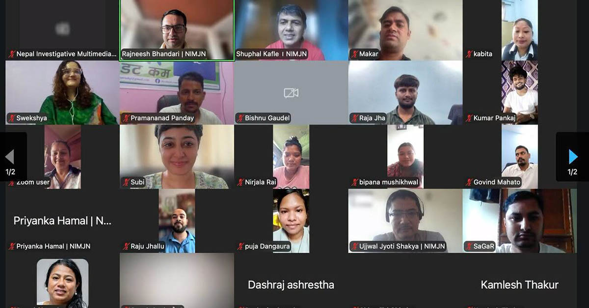 NIMJN Trains 55 Nepali Journalists in Digital Investigation Skills